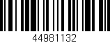 Código de barras (EAN, GTIN, SKU, ISBN): '44981132'