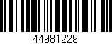 Código de barras (EAN, GTIN, SKU, ISBN): '44981229'