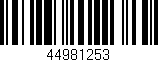 Código de barras (EAN, GTIN, SKU, ISBN): '44981253'