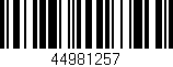 Código de barras (EAN, GTIN, SKU, ISBN): '44981257'