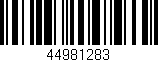 Código de barras (EAN, GTIN, SKU, ISBN): '44981283'