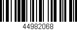 Código de barras (EAN, GTIN, SKU, ISBN): '44982068'