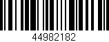Código de barras (EAN, GTIN, SKU, ISBN): '44982182'