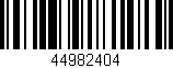 Código de barras (EAN, GTIN, SKU, ISBN): '44982404'