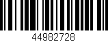 Código de barras (EAN, GTIN, SKU, ISBN): '44982728'