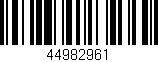 Código de barras (EAN, GTIN, SKU, ISBN): '44982961'