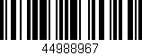 Código de barras (EAN, GTIN, SKU, ISBN): '44988967'