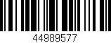 Código de barras (EAN, GTIN, SKU, ISBN): '44989577'