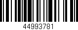 Código de barras (EAN, GTIN, SKU, ISBN): '44993781'