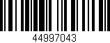 Código de barras (EAN, GTIN, SKU, ISBN): '44997043'