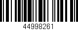 Código de barras (EAN, GTIN, SKU, ISBN): '44998261'