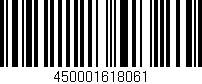 Código de barras (EAN, GTIN, SKU, ISBN): '450001618061'