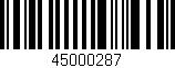 Código de barras (EAN, GTIN, SKU, ISBN): '45000287'