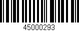Código de barras (EAN, GTIN, SKU, ISBN): '45000293'