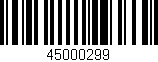 Código de barras (EAN, GTIN, SKU, ISBN): '45000299'