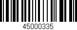 Código de barras (EAN, GTIN, SKU, ISBN): '45000335'