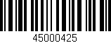 Código de barras (EAN, GTIN, SKU, ISBN): '45000425'