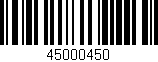 Código de barras (EAN, GTIN, SKU, ISBN): '45000450'