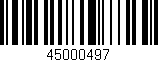Código de barras (EAN, GTIN, SKU, ISBN): '45000497'