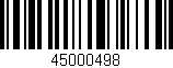 Código de barras (EAN, GTIN, SKU, ISBN): '45000498'