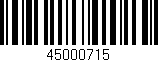 Código de barras (EAN, GTIN, SKU, ISBN): '45000715'