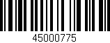Código de barras (EAN, GTIN, SKU, ISBN): '45000775'