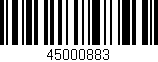 Código de barras (EAN, GTIN, SKU, ISBN): '45000883'