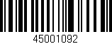 Código de barras (EAN, GTIN, SKU, ISBN): '45001092'