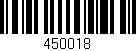 Código de barras (EAN, GTIN, SKU, ISBN): '450018'