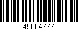 Código de barras (EAN, GTIN, SKU, ISBN): '45004777'