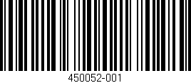 Código de barras (EAN, GTIN, SKU, ISBN): '450052-001'