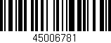 Código de barras (EAN, GTIN, SKU, ISBN): '45006781'
