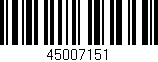 Código de barras (EAN, GTIN, SKU, ISBN): '45007151'