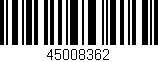 Código de barras (EAN, GTIN, SKU, ISBN): '45008362'