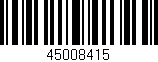 Código de barras (EAN, GTIN, SKU, ISBN): '45008415'