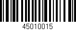 Código de barras (EAN, GTIN, SKU, ISBN): '45010015'