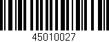 Código de barras (EAN, GTIN, SKU, ISBN): '45010027'