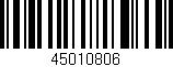 Código de barras (EAN, GTIN, SKU, ISBN): '45010806'