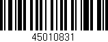 Código de barras (EAN, GTIN, SKU, ISBN): '45010831'