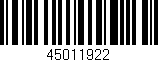 Código de barras (EAN, GTIN, SKU, ISBN): '45011922'
