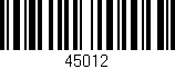 Código de barras (EAN, GTIN, SKU, ISBN): '45012'