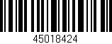 Código de barras (EAN, GTIN, SKU, ISBN): '45018424'