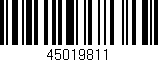 Código de barras (EAN, GTIN, SKU, ISBN): '45019811'