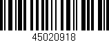 Código de barras (EAN, GTIN, SKU, ISBN): '45020918'