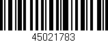 Código de barras (EAN, GTIN, SKU, ISBN): '45021783'