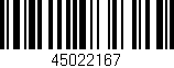 Código de barras (EAN, GTIN, SKU, ISBN): '45022167'