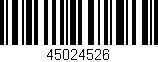 Código de barras (EAN, GTIN, SKU, ISBN): '45024526'