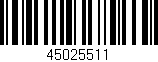 Código de barras (EAN, GTIN, SKU, ISBN): '45025511'