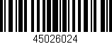 Código de barras (EAN, GTIN, SKU, ISBN): '45026024'