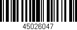 Código de barras (EAN, GTIN, SKU, ISBN): '45026047'